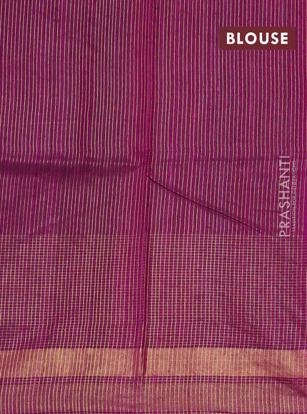 Green & Pink Pure Dupion Silk Saree