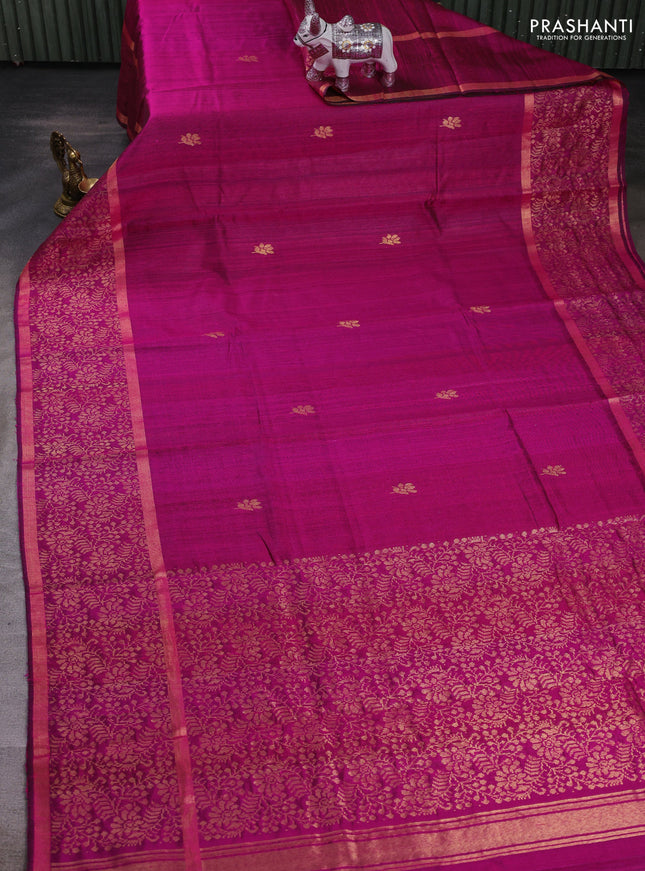 Pink Pure Dupion Silk Saree