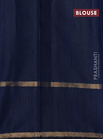 Cs Blue & Peacock Blue Pure Dupion Silk Saree
