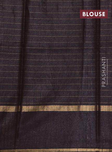 Coffee Brown Pure Dupion Silk Saree