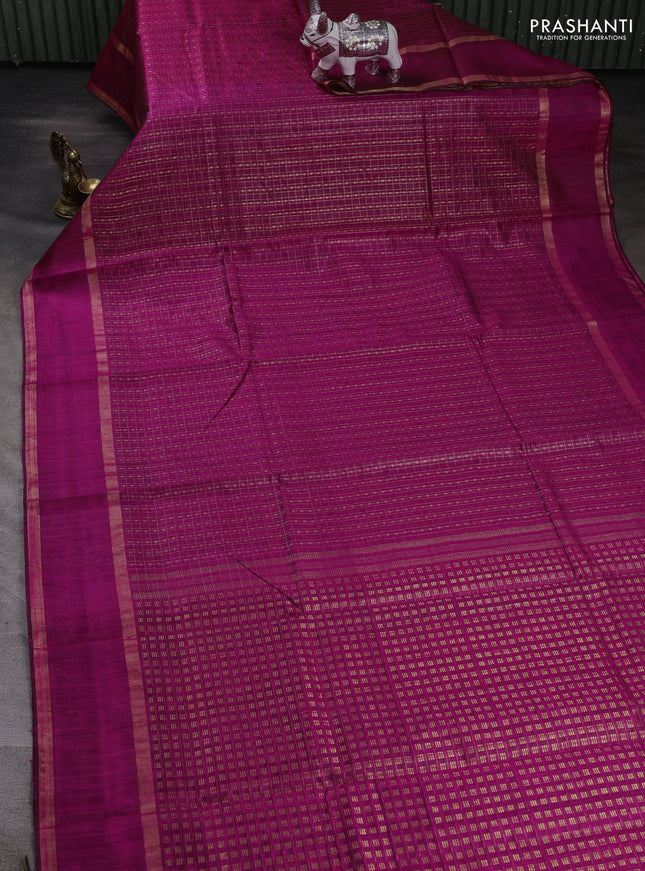 Pink Pure Dupion Silk Saree
