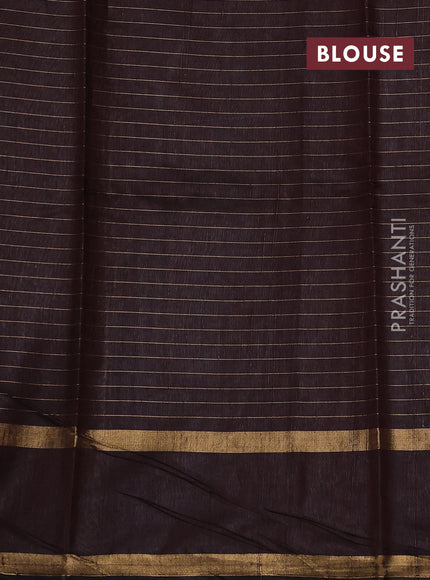 Coffee Brown Pure Dupion Silk Saree
