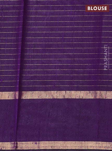 Purple Pure Dupion Silk Saree