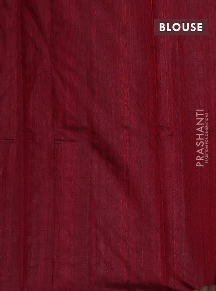 Maroon Pure Dupion Silk Saree