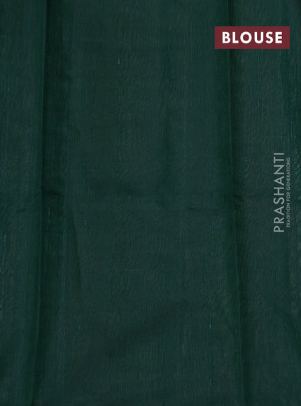 Peacock Green Pure Dupion Silk Saree