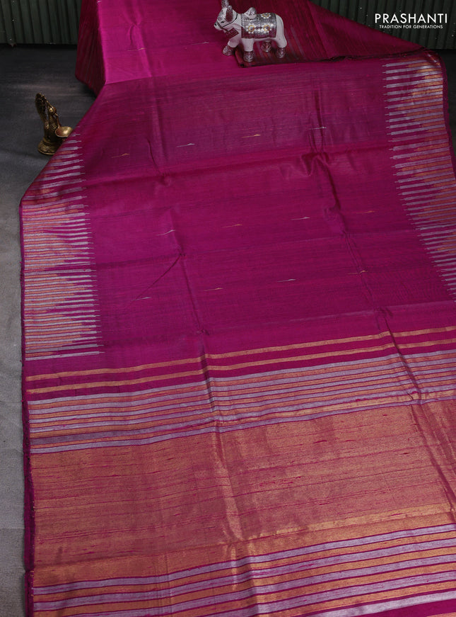 Pink Pure Dupion Silk Saree
