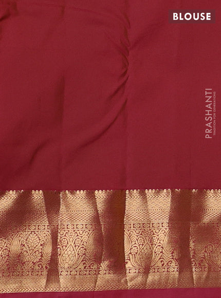 Mustard Yellow & Pink Bangalori Silk - Buttas