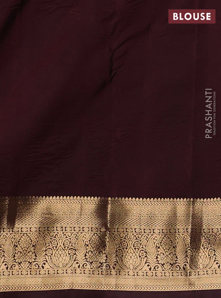 Maroon & Brown Bangalori Silk - Buttas