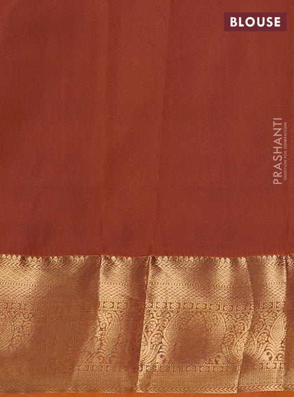 Purple & Orange Bangalori Silk - Buttas