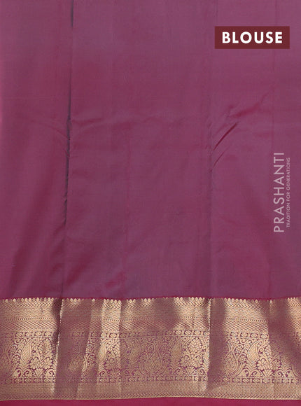 Teal Green & Pink Bangalori Silk - Buttas