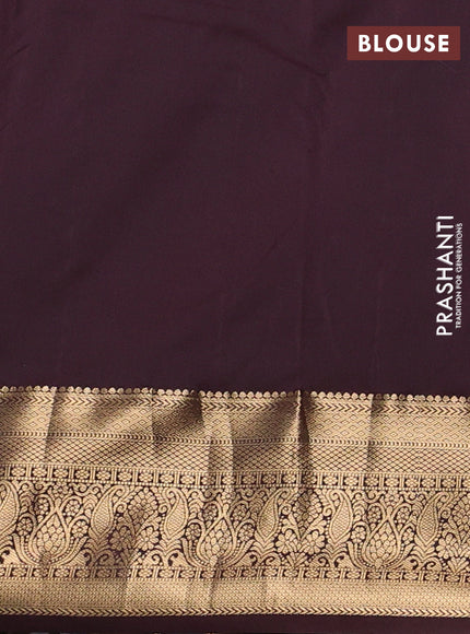 Maroon & Brown Bangalori Silk - Buttas