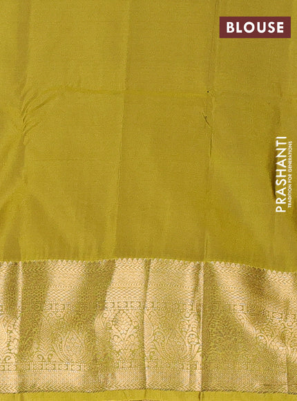 Maroon & Yellow Bangalori Silk - Buttas