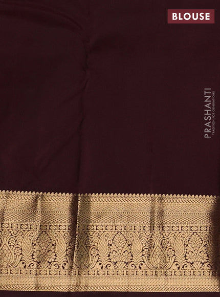 Maroon & Brown Bangalori Silk - Buttas