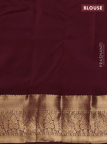 Green & Maroon Bangalori Silk - Buttas