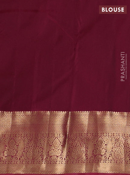 Bottle Green & Pink Bangalori Silk - Buttas