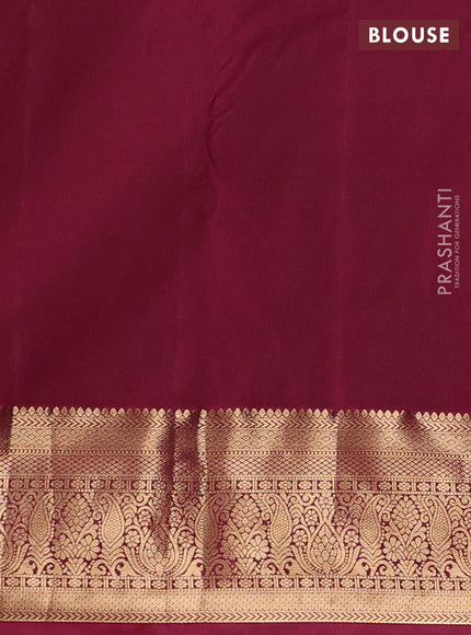 Green & Pink Bangalori Silk - Buttas