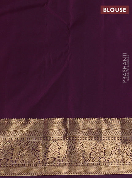 Mustard & Purple Bangalori Silk - Buttas