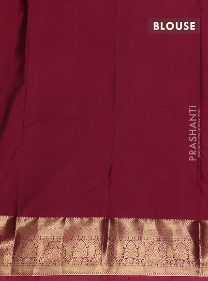 Wine & Pink Bangalori Silk - Buttas
