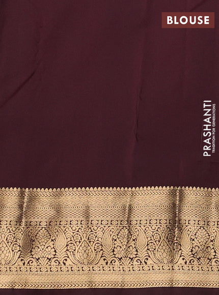 Pastel Green & Brown Bangalori Silk - Buttas