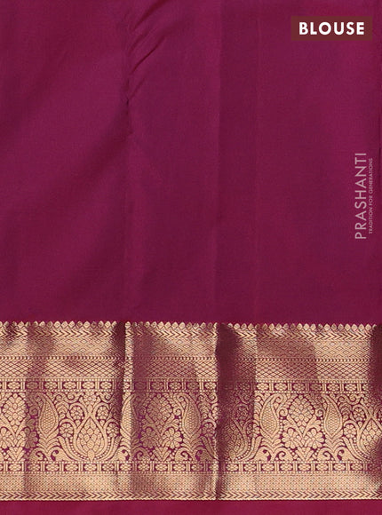 Peacock Green & Pink Bangalori Silk - Buttas