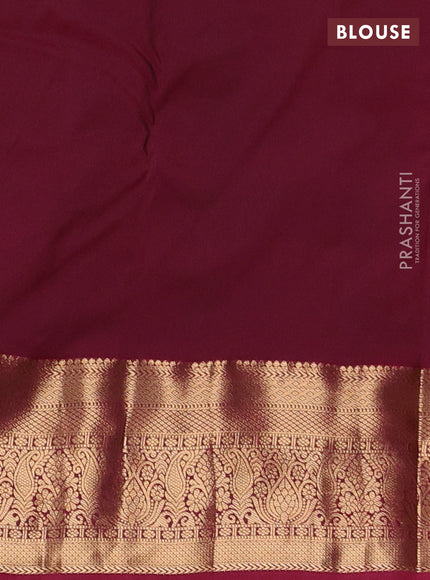 Mustard Yellow & Pink Bangalori Silk - Buttas