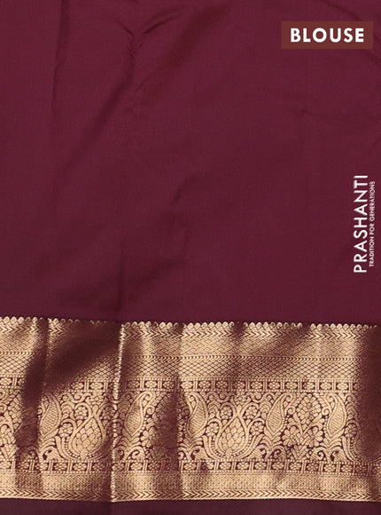 Green & Maroon Bangalori Silk - Buttas