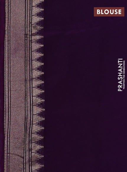 Pink & Violet Kosa Jamdani Silk Saree