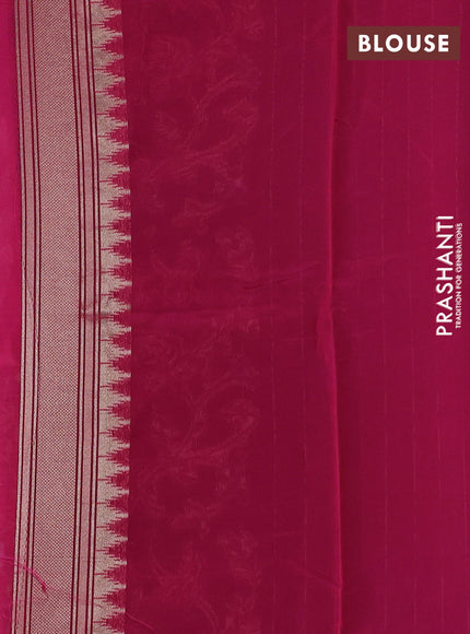 Coffee Brown & Pink Kosa Jamdani Silk Saree