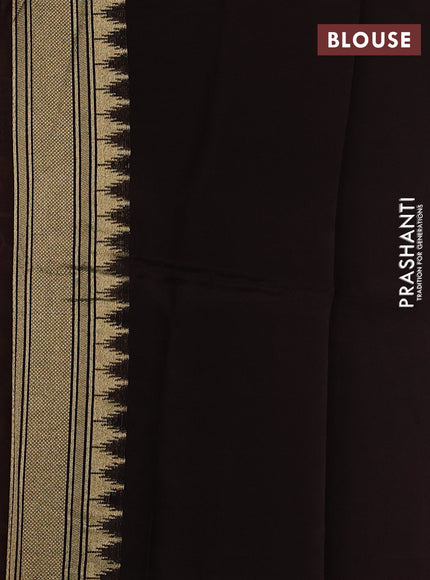 Rust & Coffee Brown Kosa Jamdani Silk Saree