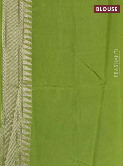 Green & Light Green Kosa Jamdani Silk Saree