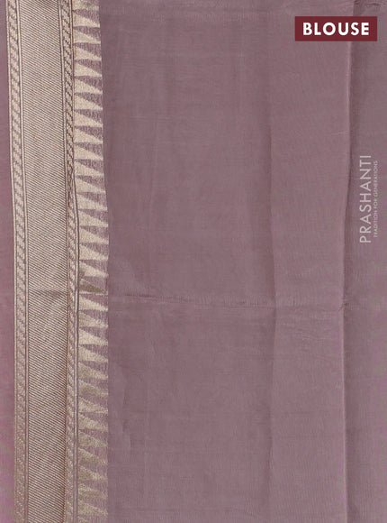 Red & Rosy Brown Kosa Jamdani Silk Saree