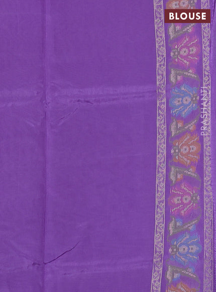 Violet & Lavender Kosa Jamdani Silk Saree