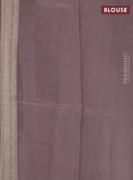 Red & Rosy Brown Kosa Jamdani Silk Saree