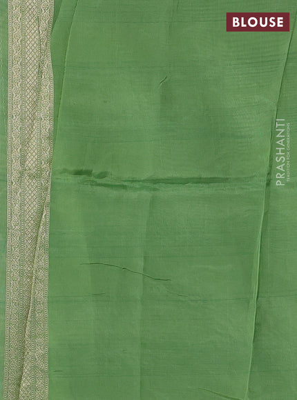Green & Light Green Kosa Jamdani Silk Saree