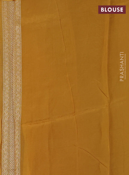 Violet & Mustard Yellow Kosa Jamdani Silk Saree