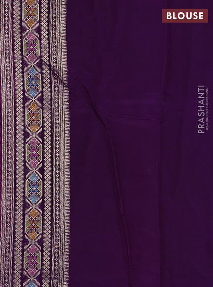 Pink & Purple Kosa Jamdani Silk Saree