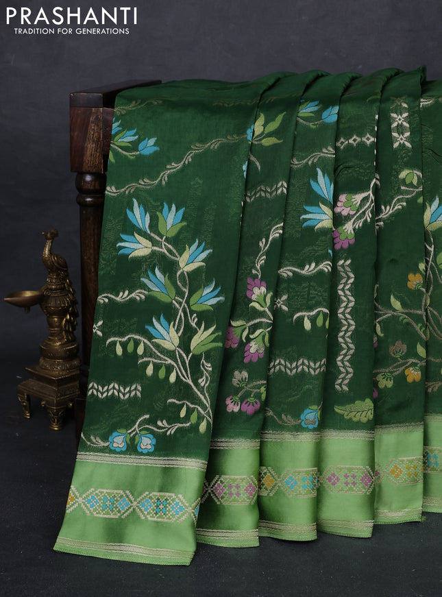Green Kosa Jamdani Silk Saree