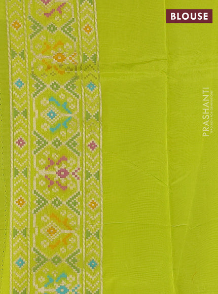 Black & Fluorescent Green Kosa Jamdani Silk Saree