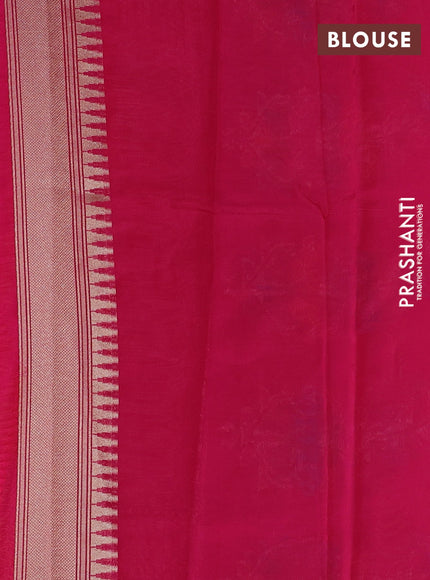 Mustard Yellow & Pink Kosa Jamdani Silk Saree