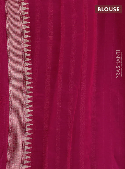 Purple & Pink Kosa Jamdani Silk Saree