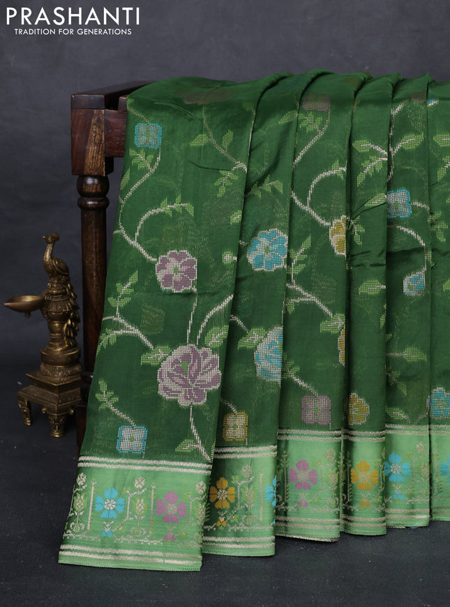 Green Kosa Jamdani Silk Saree