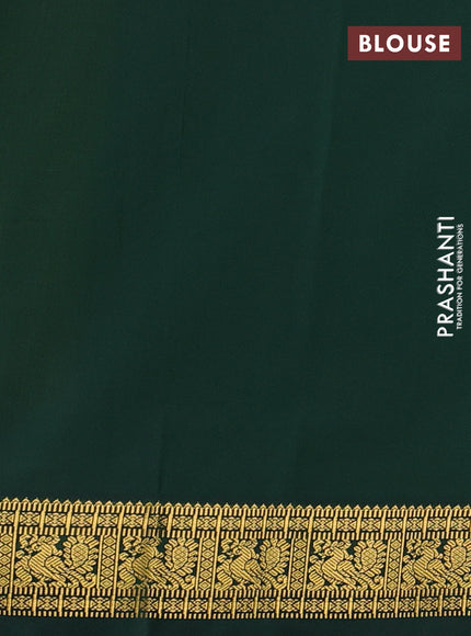 Yellow & Green Semi Kanchipram Silk - Buttas