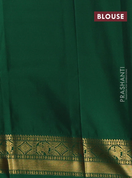 Candy Pink & Green Semi Kanchipram Silk - Buttas