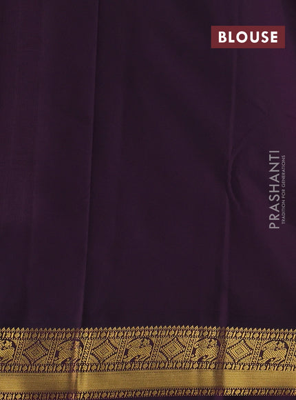 Lavender & Purple Semi Kanchipram Silk - Buttas