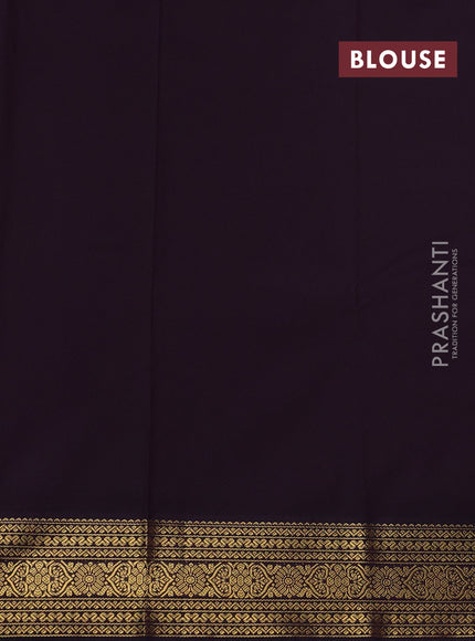 Baby Pink & Purple Semi Kanchipram Silk - Buttas