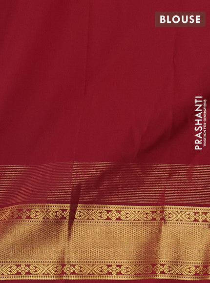 Lavender & Maroon Semi Kanchipram Silk - Buttas