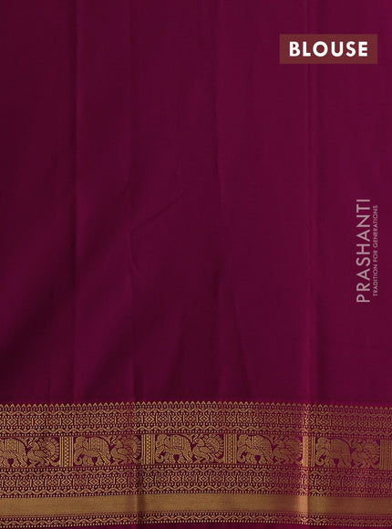 Pista Green & Pink Semi Kanchipram Silk - Buttas