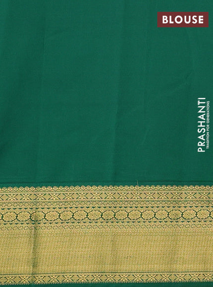 Pink & Green Semi Kanchipram Silk - Buttas