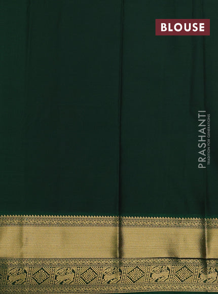 Yellow & Green Semi Kanchipram Silk - Buttas
