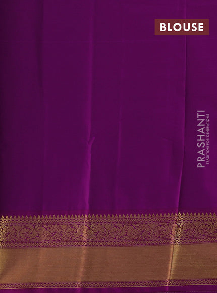 Cream & Pink Semi Kanchipram Silk - Checks